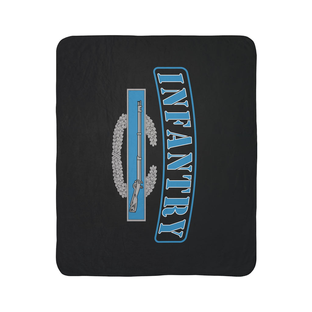 Combat Infantry Veteran Fleece Sherpa Blanket – Cozy Military Tribute Throw