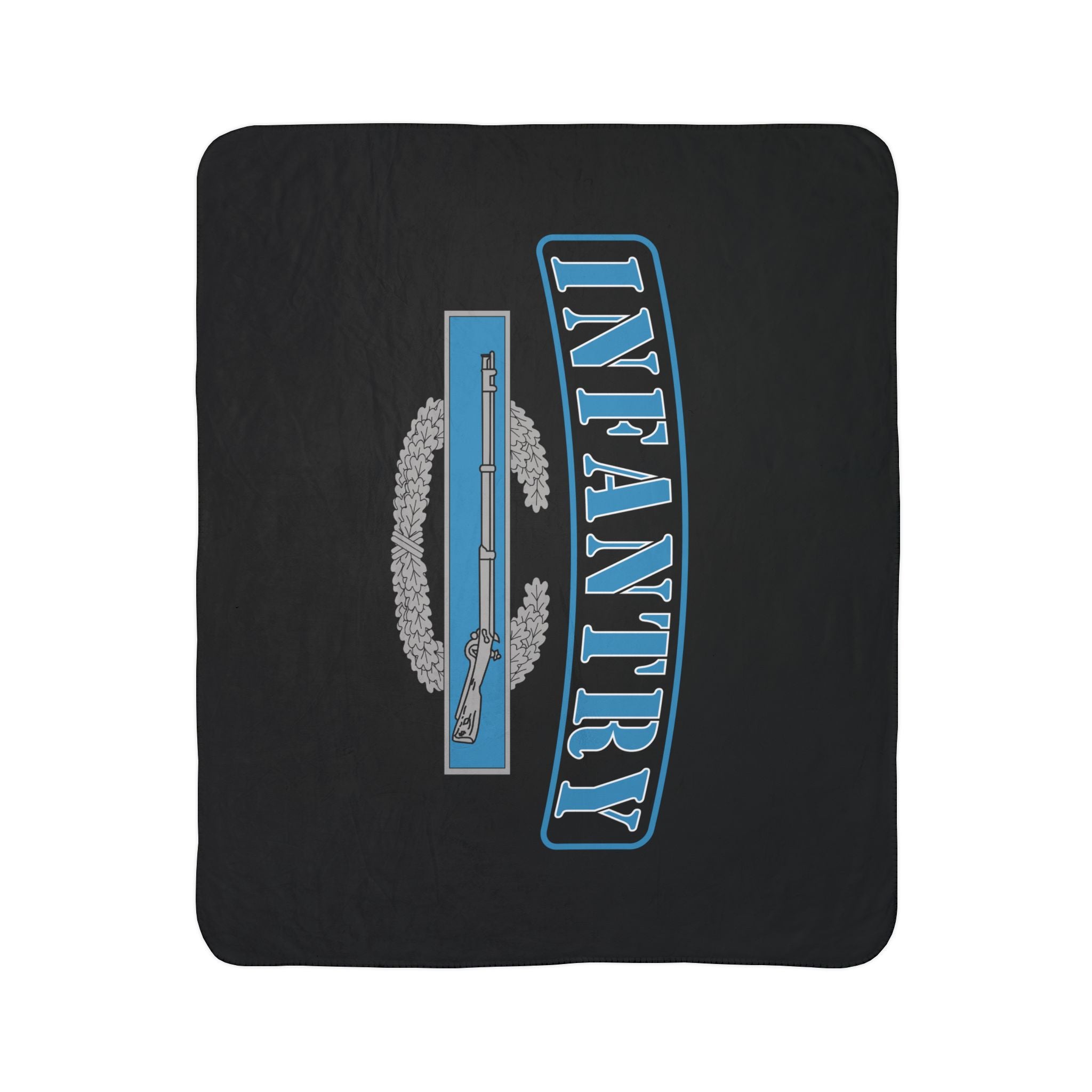 Combat Infantry Veteran Fleece Sherpa Blanket – Cozy Military Tribute Throw