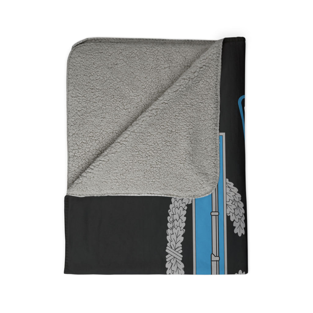 Combat Infantry Veteran Fleece Sherpa Blanket – Cozy Military Tribute Throw