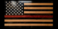 Red Line American Flag Handcrafted Patriotic Wall Flag – Made by U.S. Veterans
