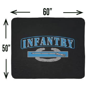 Combat Infantry Veteran Fleece Sherpa Blanket – Cozy Military Tribute Throw